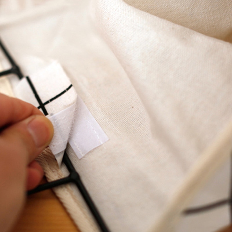 ONEUP Wall Hanging Storage Bags Cotton Linen Door Waterproof Bedroom Wall Hanging Home Office Books Sundries Organizer Bag