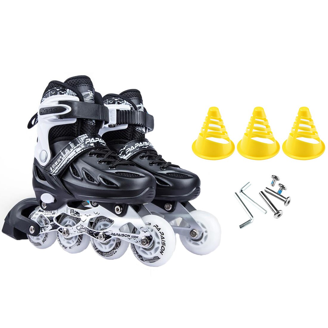 Verstellbare Inline-Rollschuhs chuhe profession elle blinkende Schiebe-Sneaker Outdoor-Rennen Eis schnell lauf 4 Räder Schuhe: Blau / 3.5