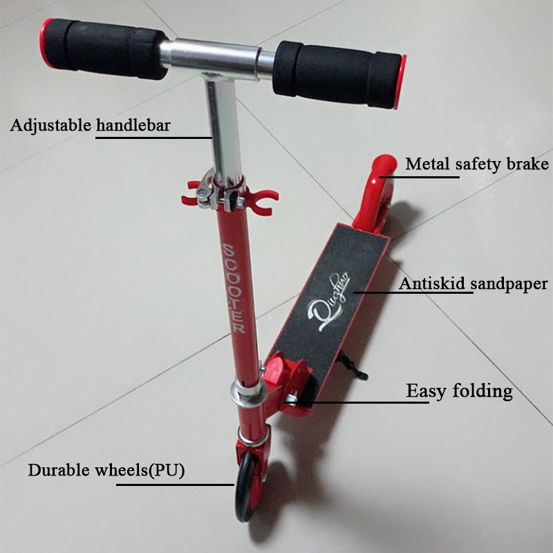 Opvouwbare 3 - 9 Jaar Oud Scooter Kick Verstelbare Aluminium Legering Tail Brake Veiligheid Stand Knipperende Wielen Road Sliding Kids meisjes