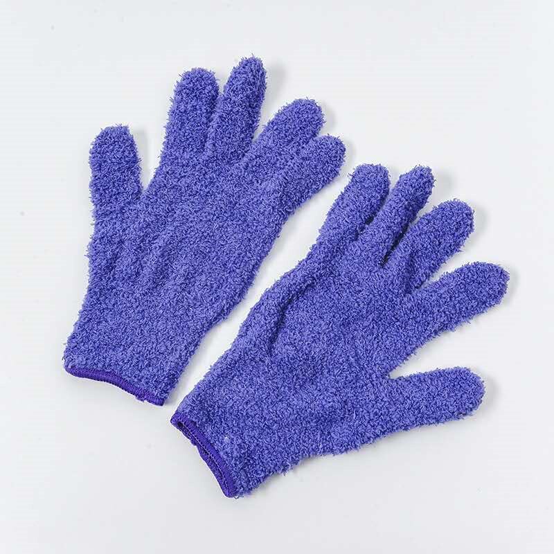 Microfiber Afstoffen Handschoenen Hoekjes Schoonmaak Handschoenen Gaten Afstoffen Handschoenen Voor Auto Wassen En Schoonmaken: violet