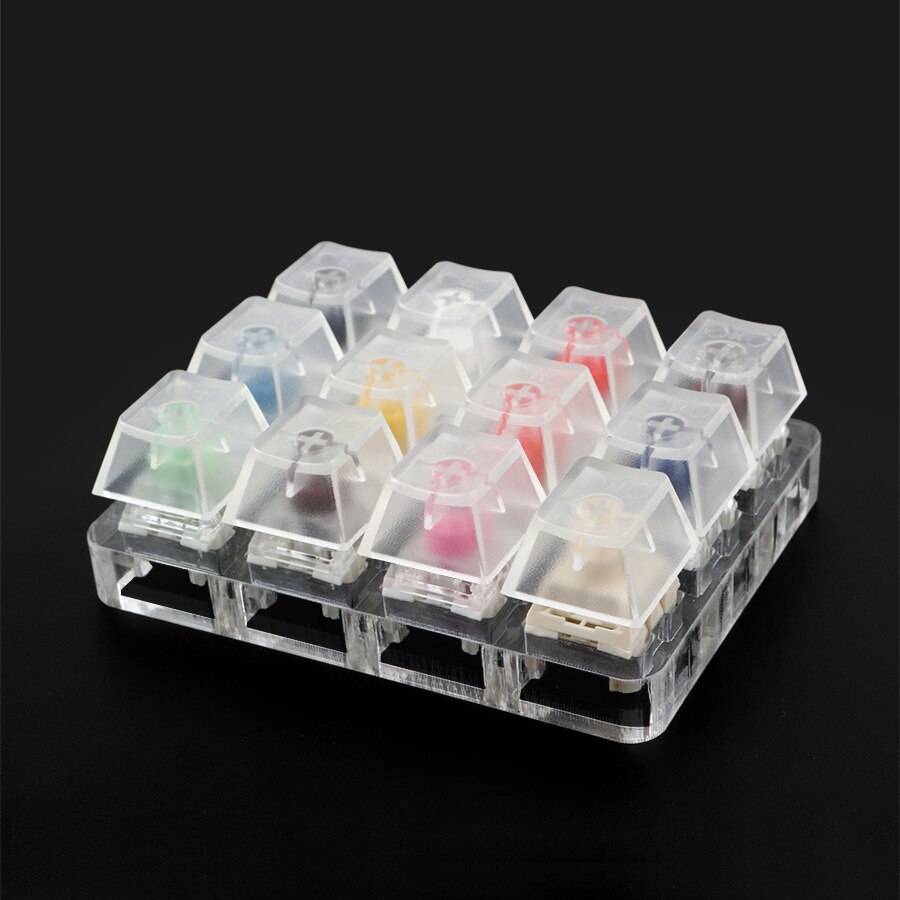 Kailh box 12 switch switches tester with acrylic base blank keycaps for mechanical keyboard kailh box