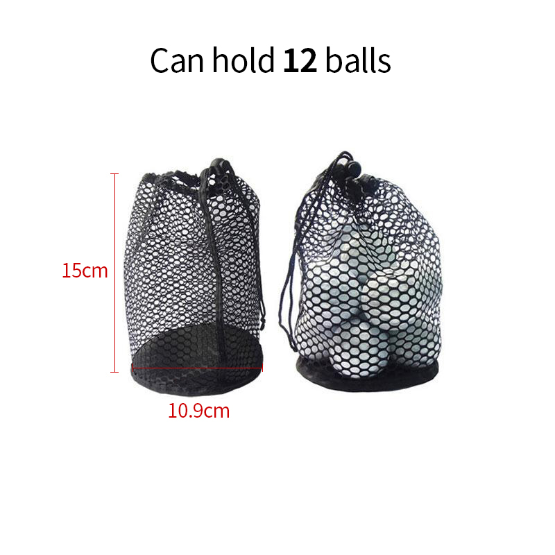 Rede de malha para esportes de golfe, bolsa de nylon para tênis de golfe 12/25/50 bolas, bolsa com cordão, 1 peça, sacos de golfe, acessórios de golfe