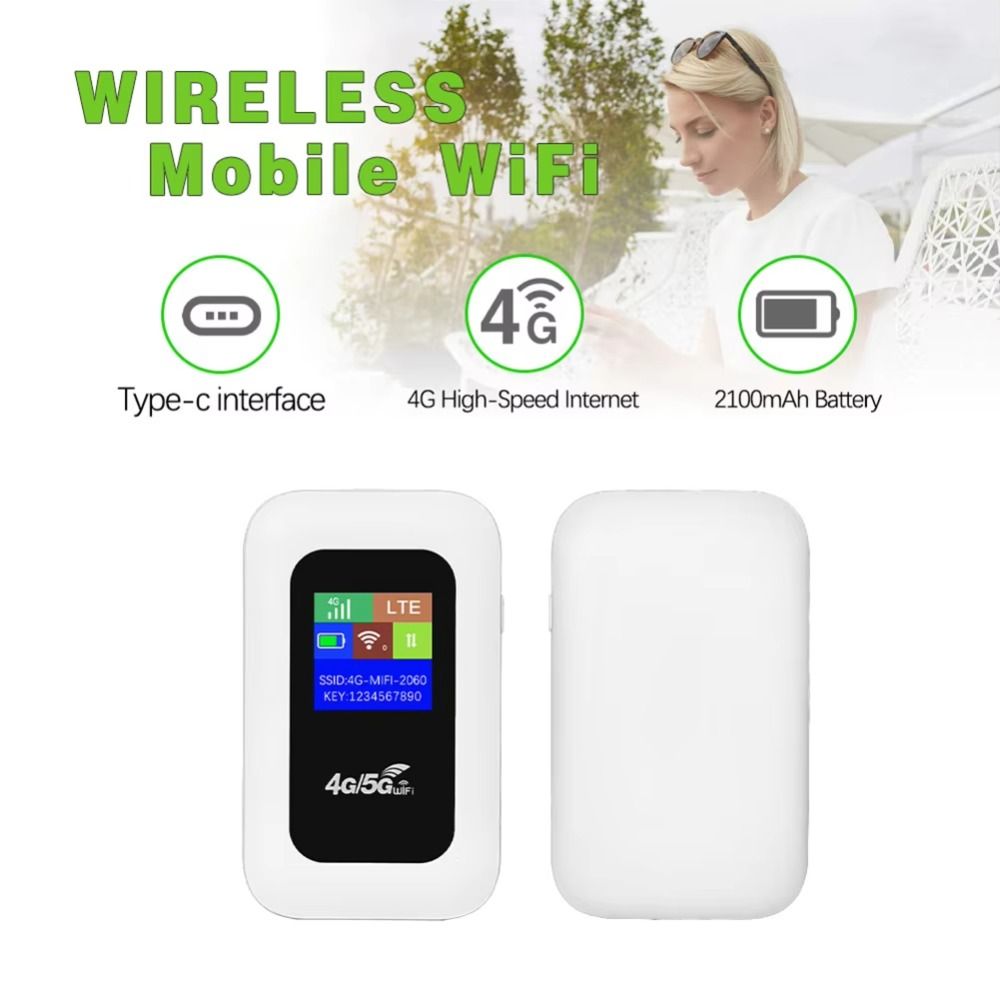 Router Hotspot 4G LTE 2100mAh 150Mbps Mini Kieszonkowy WiFi z Gniazdem Kart SIM Bezprzewodowy Router Internetowy