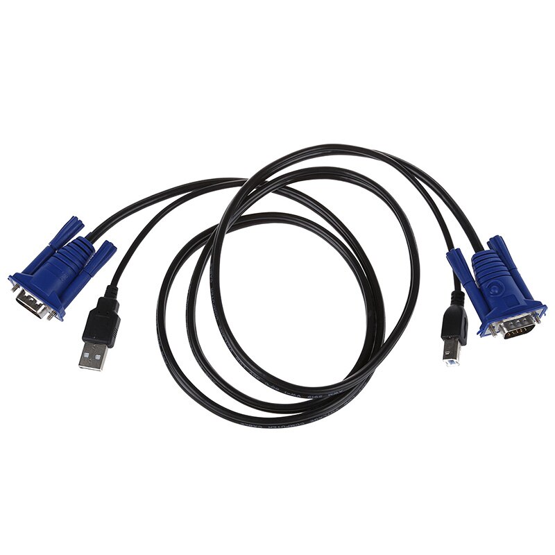 1.4M 15 Pin VGA + USB Male to Male VGA + Print Cable for CRT PC