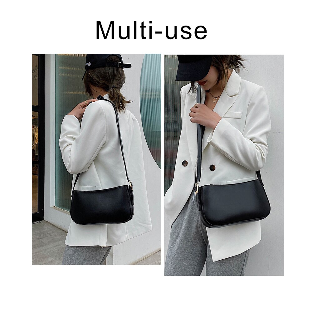 Nette Einfarbig Kleine PU Leder Schulter Taschen Für Frauen Sommer Einfache Handtaschen und Geldbörsen Weibliche Reise lässig Totes