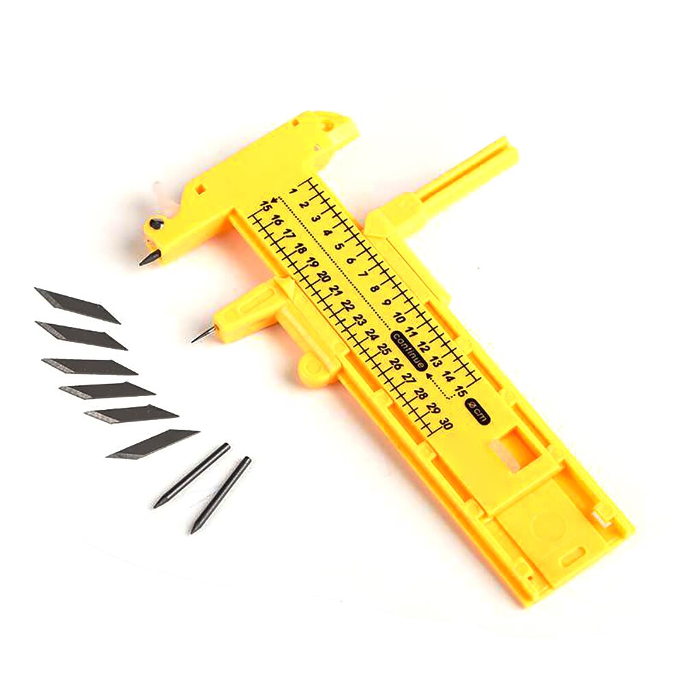 New1-30cm Adjustable Compasses Circle Cutter 3pcs Pencil Leads 6pcs Blades Cutter Round Circle Knife Vinyl Rubber Leather Cutter