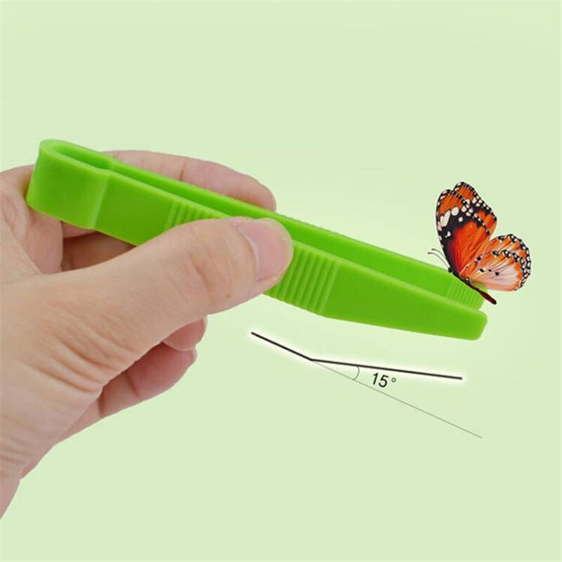 Children School Plant Insect Biology Study Tool Set Plastic Scissor Clamp Tweezers Cute Nature Exploration Toy