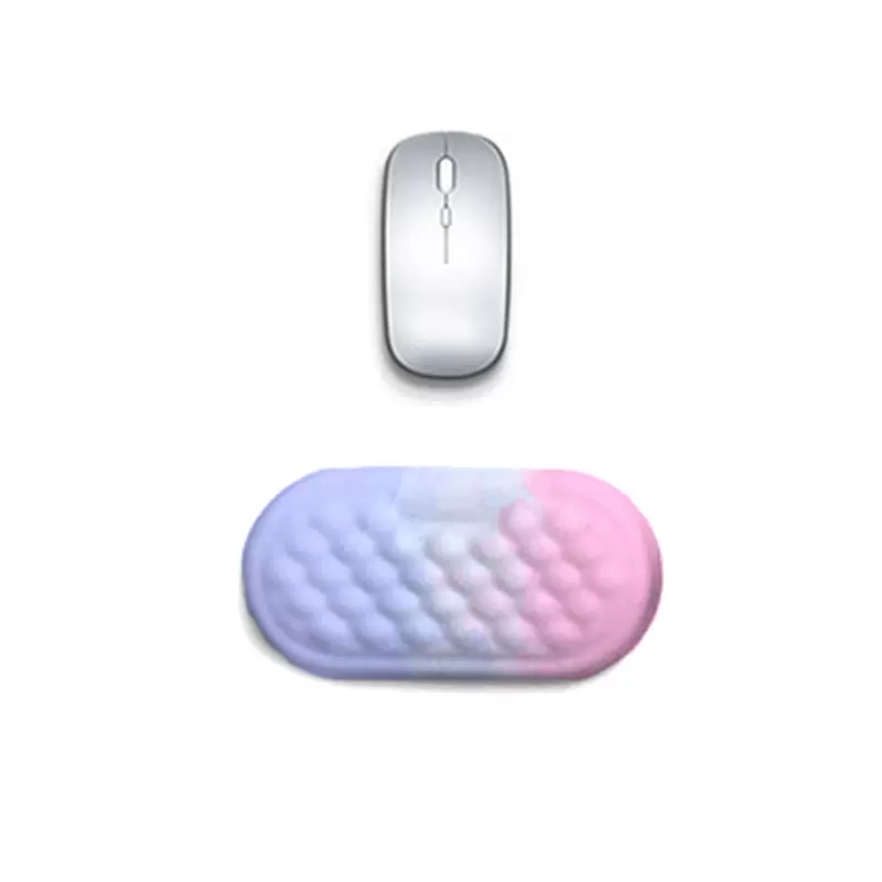 Ergonomisk håndledsstøtte til tastatur og mus, pude i memory foam, slidstærk, skridsikker, blød lycra-støtte for komfortabel skrivning