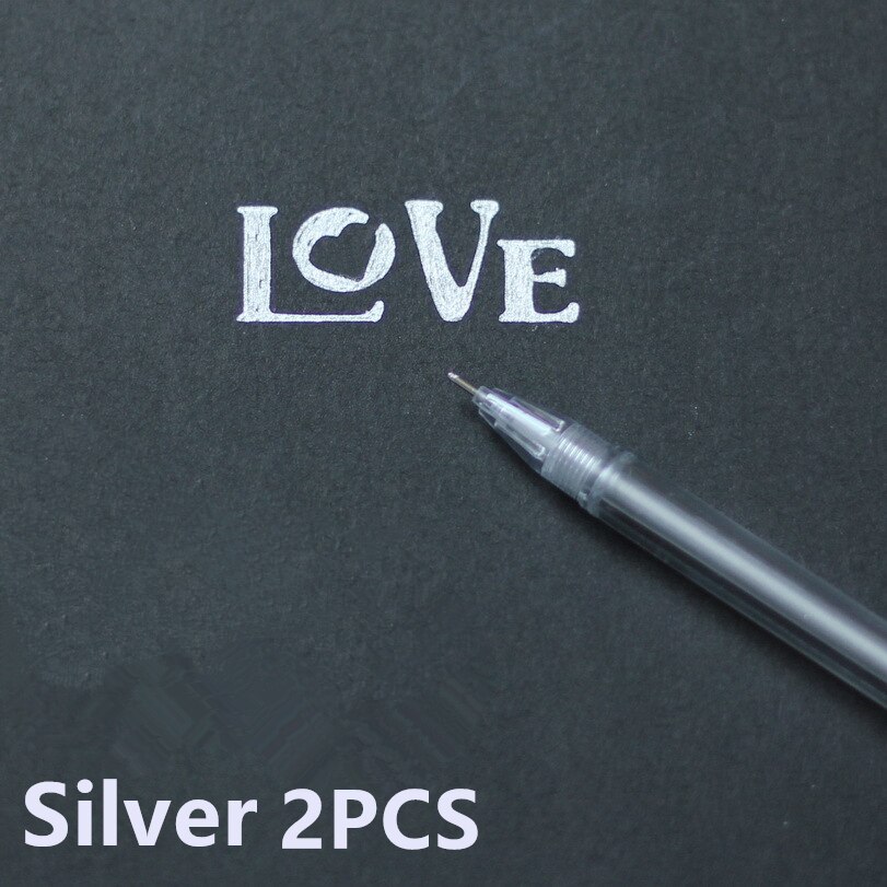 Zakreślacz szkolny studenci Mildliner zakreślacze markery pędzelki pastelowe markery akwarela fluorescencyjny długopis rysunek: Silver 2PCS