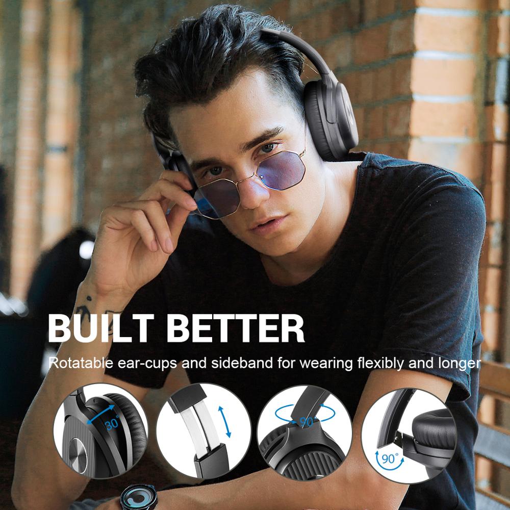 EKSA-auriculares inalámbricos E5 con Bluetooth 5,0, dispositivo con cancelación activa de ruido, 920mAH, con micrófono, para teléfonos plegables