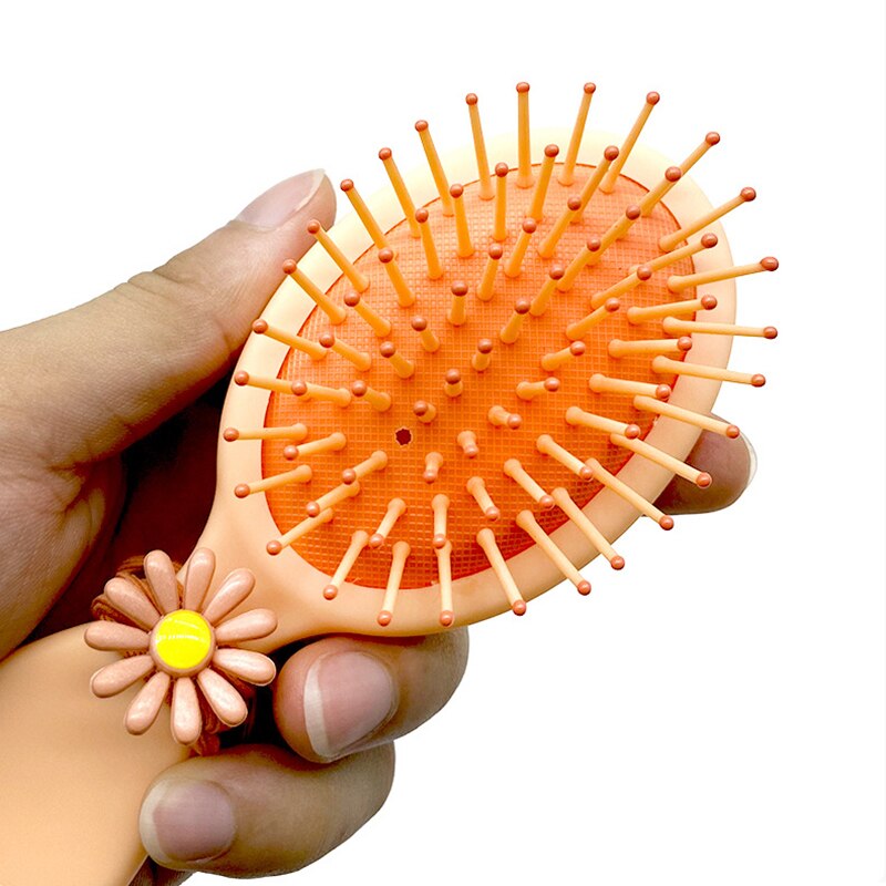 Ins Leuke Zachte Leuke Mini Luchtkussen Kam Kinderen Massage Kam Kappers Kam Daisy Hoofd Touw Kammen Voor kids
