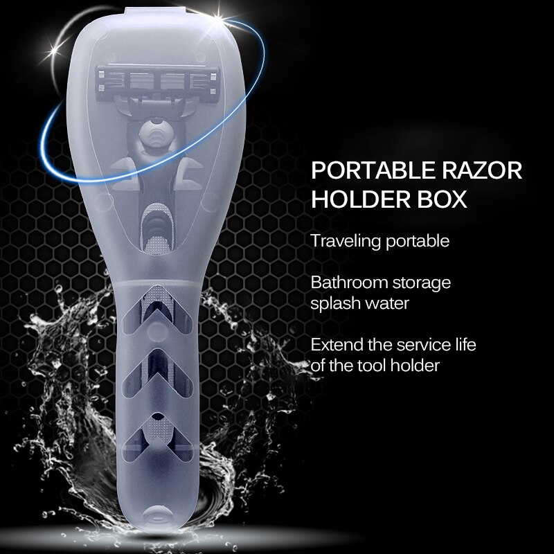1Pcs Portable Travel Men's Razor Case Razor Blades Plastic Storage Box Shaving Machine Container Holder Shaver Box