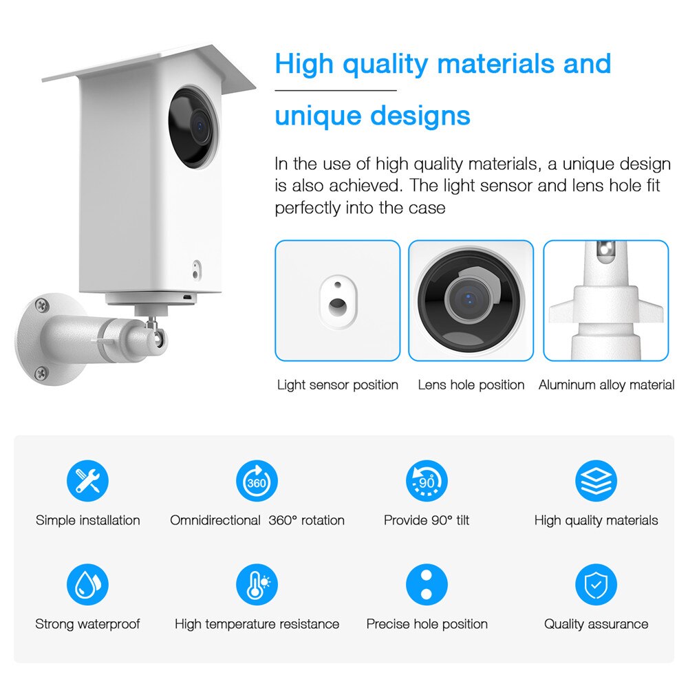 Muurbeugel Voor Wyze Cam Pan/Xiaomi Mijia Dafang Camera Met Weerbestendige Beschermhoes, verstelbare Swivel Graden Houder