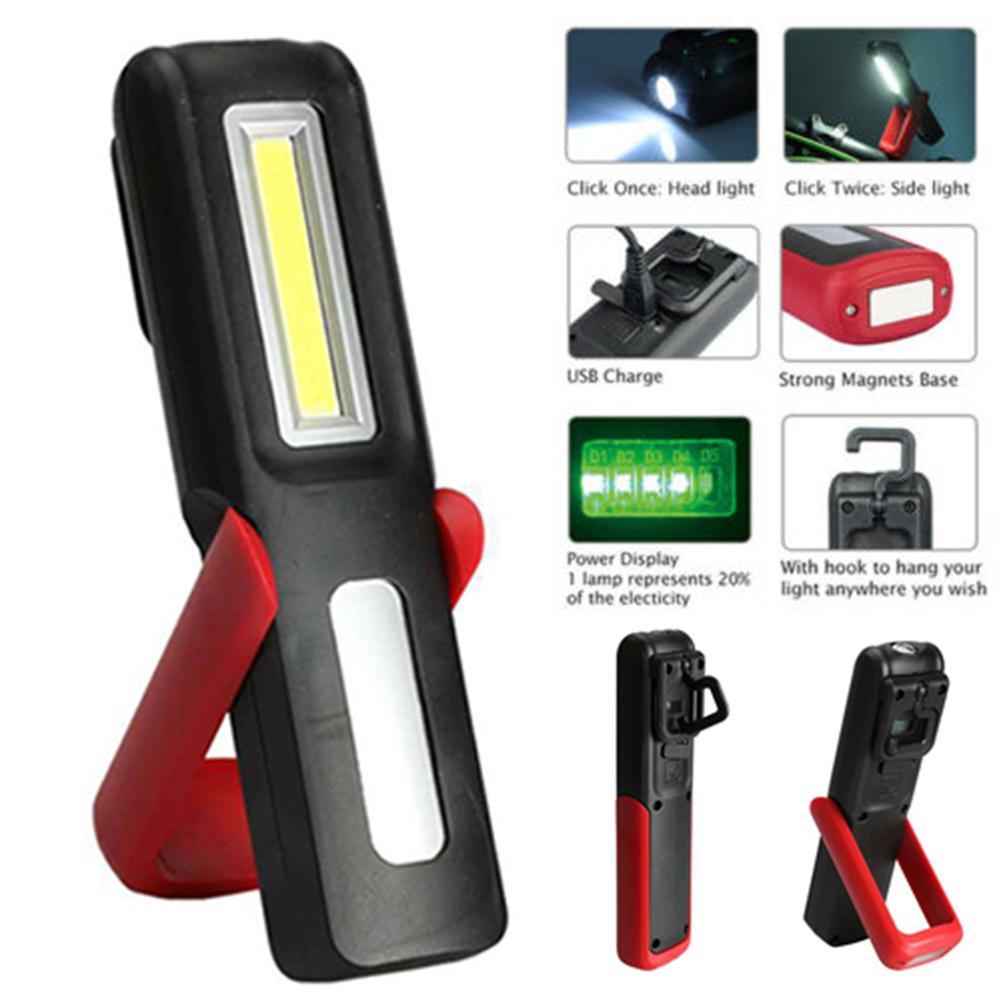 CUEI Torcia LED Portachiavi Ricaricabile 7 Modalità - Mini Lampada Da Lavoro Magnetica Con Gancio, Batteria 18650 Inclusa, Per Campeggio, Pesca E Manutenzione Auto - 3