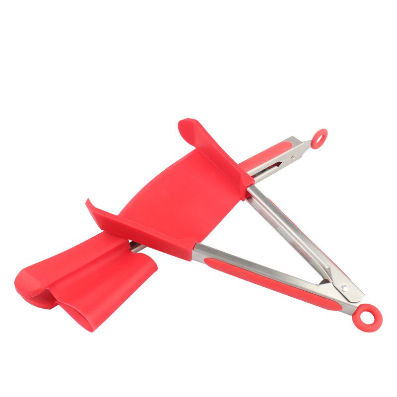 Silicone food tongs kitchen multifunctional one-piece food tongs bread tongs