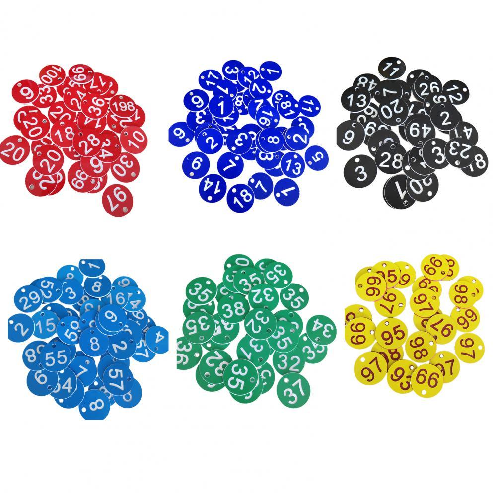 Etiqueta de colmena impermeable, etiqueta de identificación, 1-100 etiquetas numeradas, suministros de apicultura, identificación de Pubs, de señal de mesa, 100 piezas