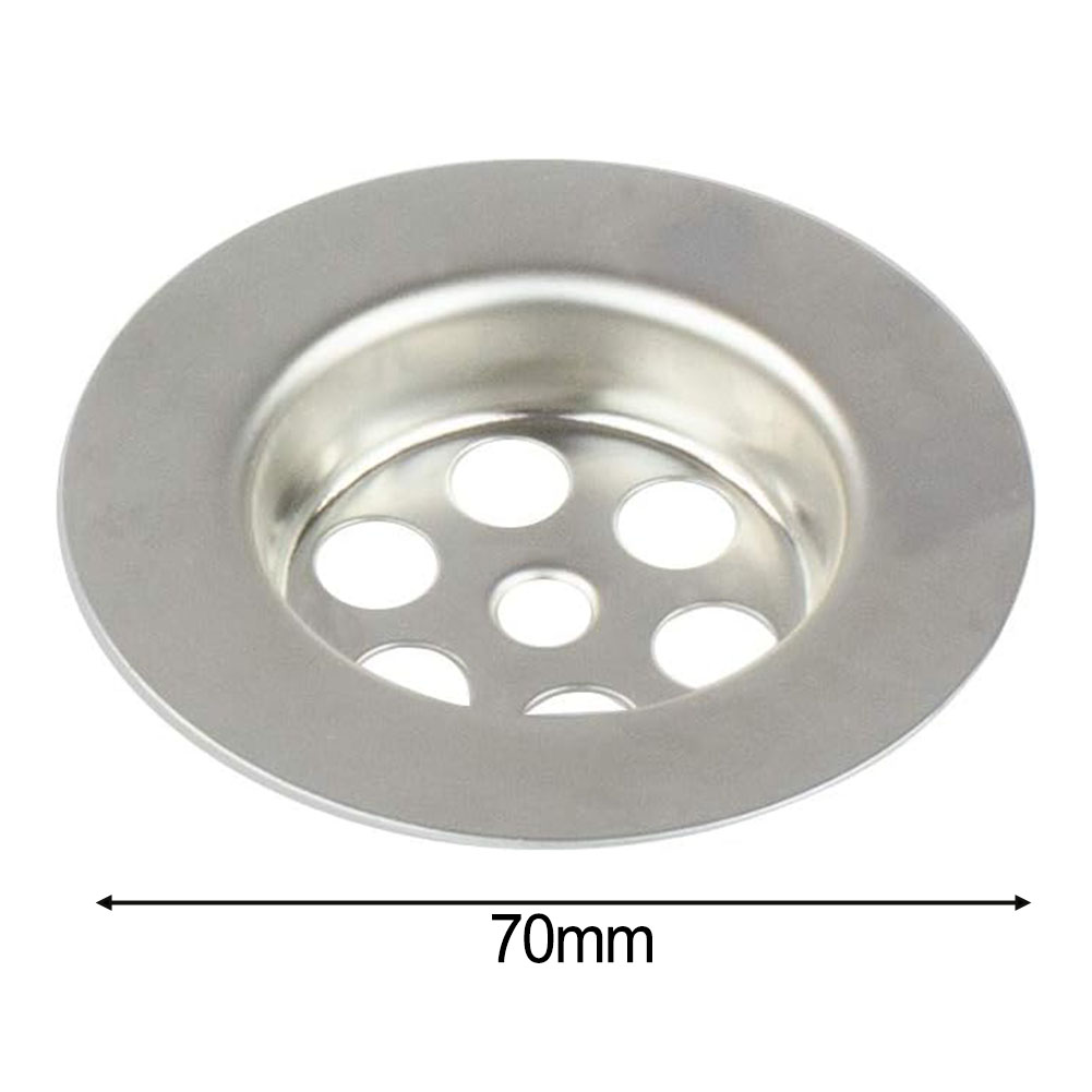 2 Set 70mm Stainless Steel Bath Plug Hole Spare With Screw Drain Accessories Home Bathroom Drain Parts
