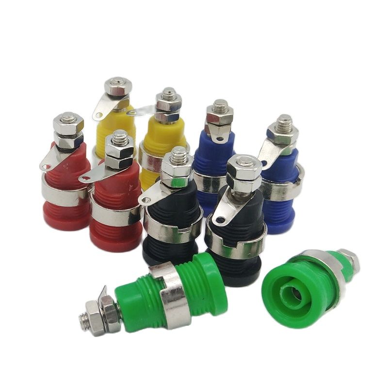Presa a Banana da 4 mm Sicurezza isolata Jack femmina a Banana da 4 mm Presa per montaggio a pannello Connettore per rilegatura inviare 10 pezzi