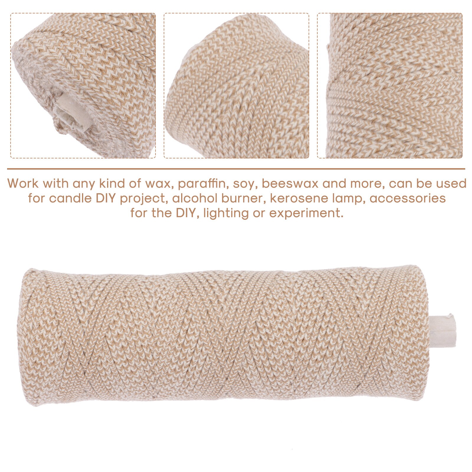 1 Roll DIY Cotton Candle Wicks 150m Wicks for Candle Making Cotton Wicks