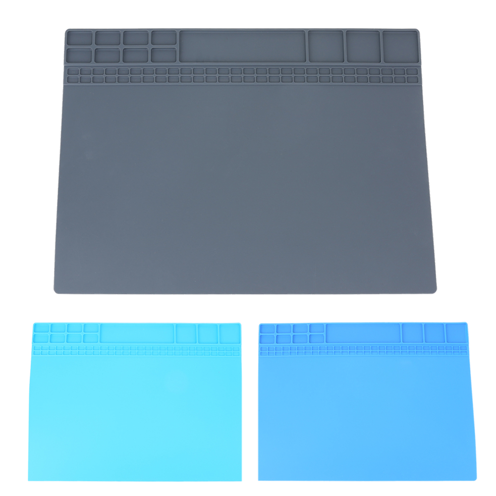 1pc Heat Insulation Silicone Soldering Station Pad Desk Soldering Mat For Welding Station Repair Maintenance Platform 405X305 mm
