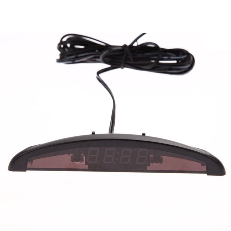 Digitale Auto Thermometer Lichtgevende Led Digitale Klok Horloge Voor Auto Tijd Display 77UD