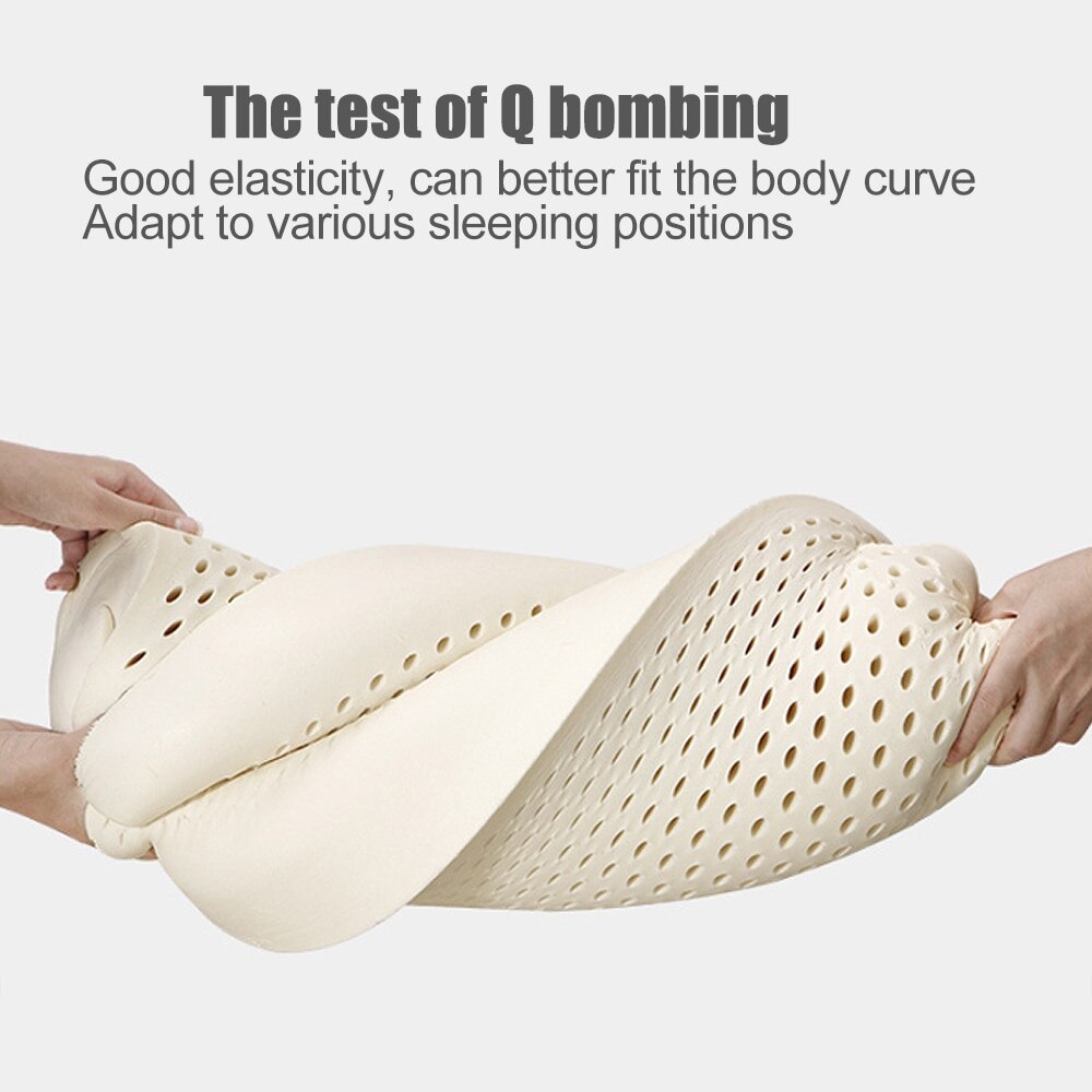 Nekkussen van natuurlijk latex, orthopedisch beddengoed, cervicale massagekussen, kussen met kussensloop voor pijnverlichting in de gezondheidszorg