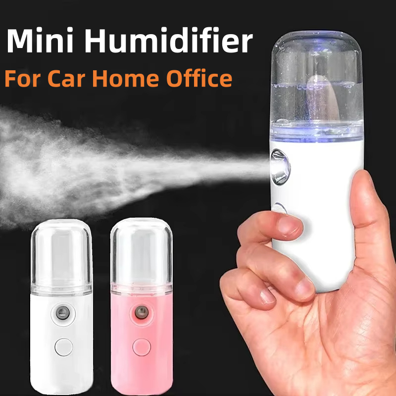 Mini-Luftbefeuchter, 30 ml, für Auto, Zuhause, Büro, tragbar, wiederaufladbar, klein, kabellos, persönlicher Gesichtssprüher, kühler Nebelhersteller, Luftbefeuchter