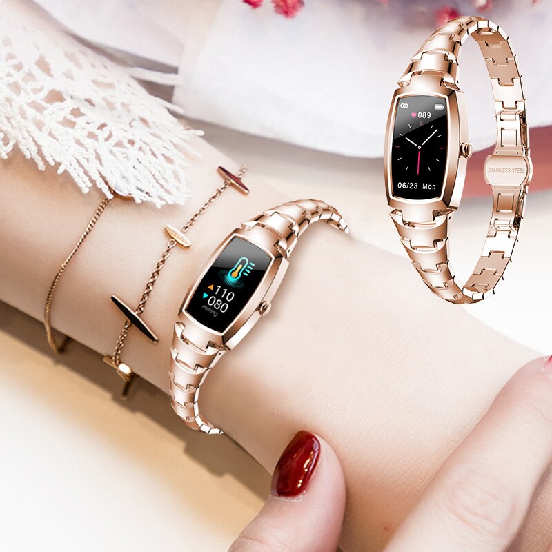 696 H8 Pro Women Bracelet Woman Bangles Gold Bracelets Blood Pressure Watch Fitness Activity Tracker H8 Bracelet Band H1