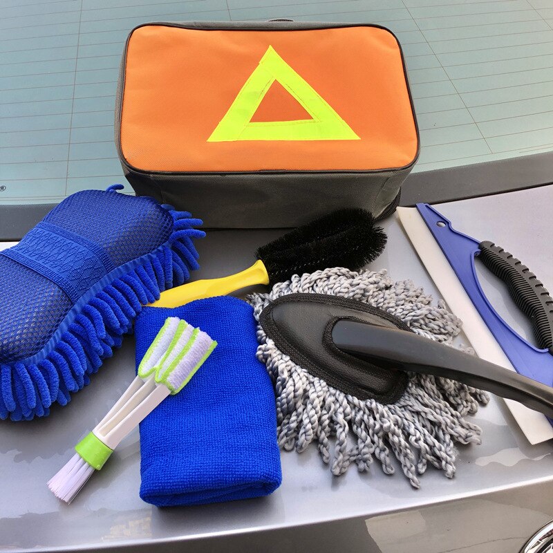 7Pcs Car Wash Tool Car Cleaning Products Car Wash Cleaning Kit Car Cleaning With Bag Care Cleaning Tools Kit