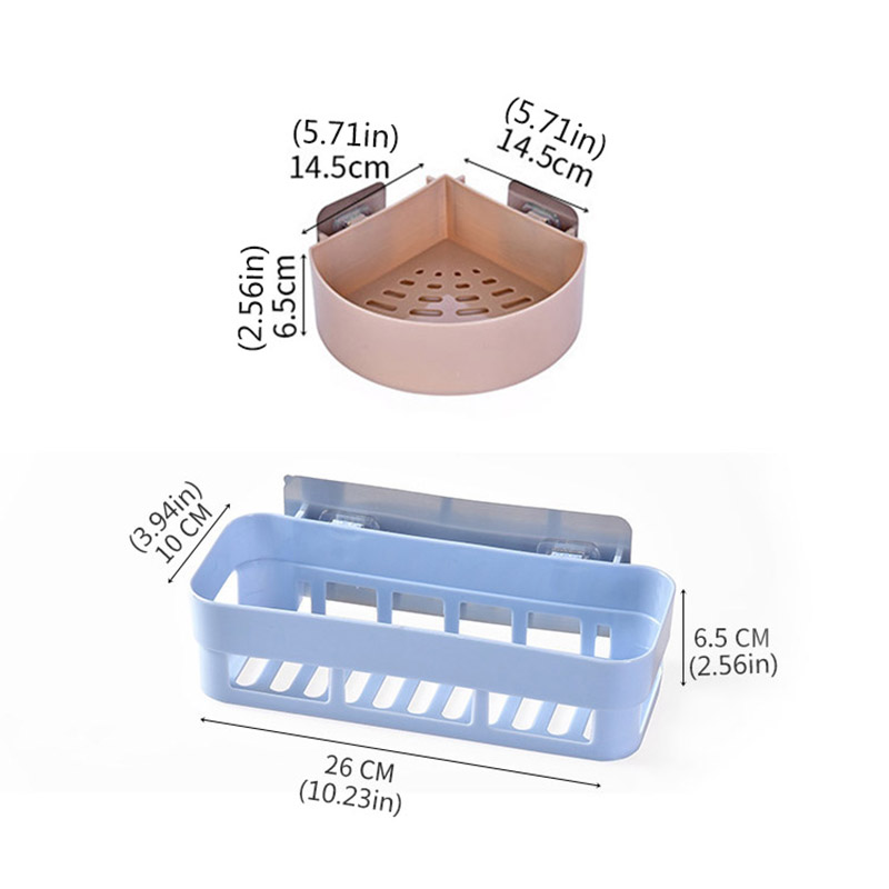 Badkamer Rekken Muur Hoek Opbergrek Organisator Douche Shampoo Houder Wc Zuignap Opbergrek Badkamer Accessoires