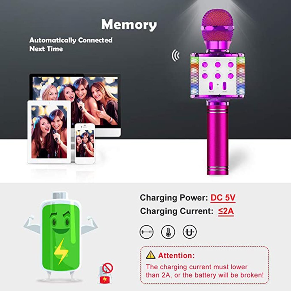 Capacitive Wireless Bluetooth Speaker with Light Integrated Variable Sound Microphone