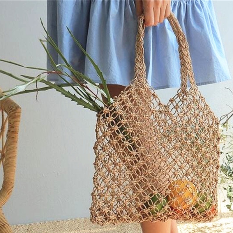 Multi-styles Straw Bags Handmade Summer Woven Beach Ladies Shoulder Bag Bohemia Bali Travel Female Handbags