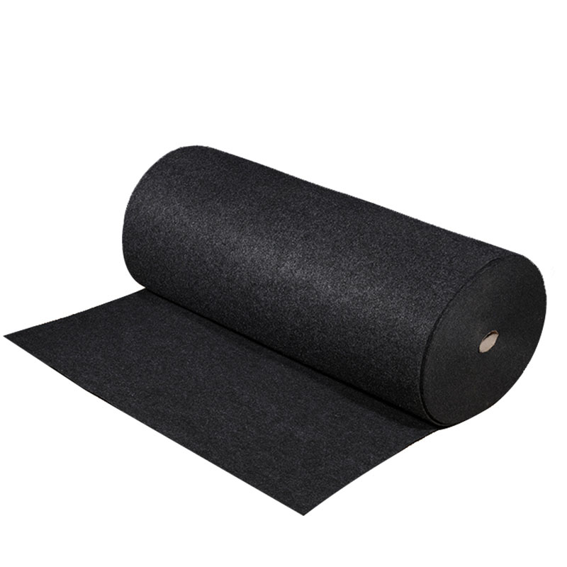 Gray/Black Speaker Cloth Car Subwoofer Box Polyester Fiber Sound-Absorbing Board Clothes Anti-Seismic Blanket Felt: 1x0.5m / Black