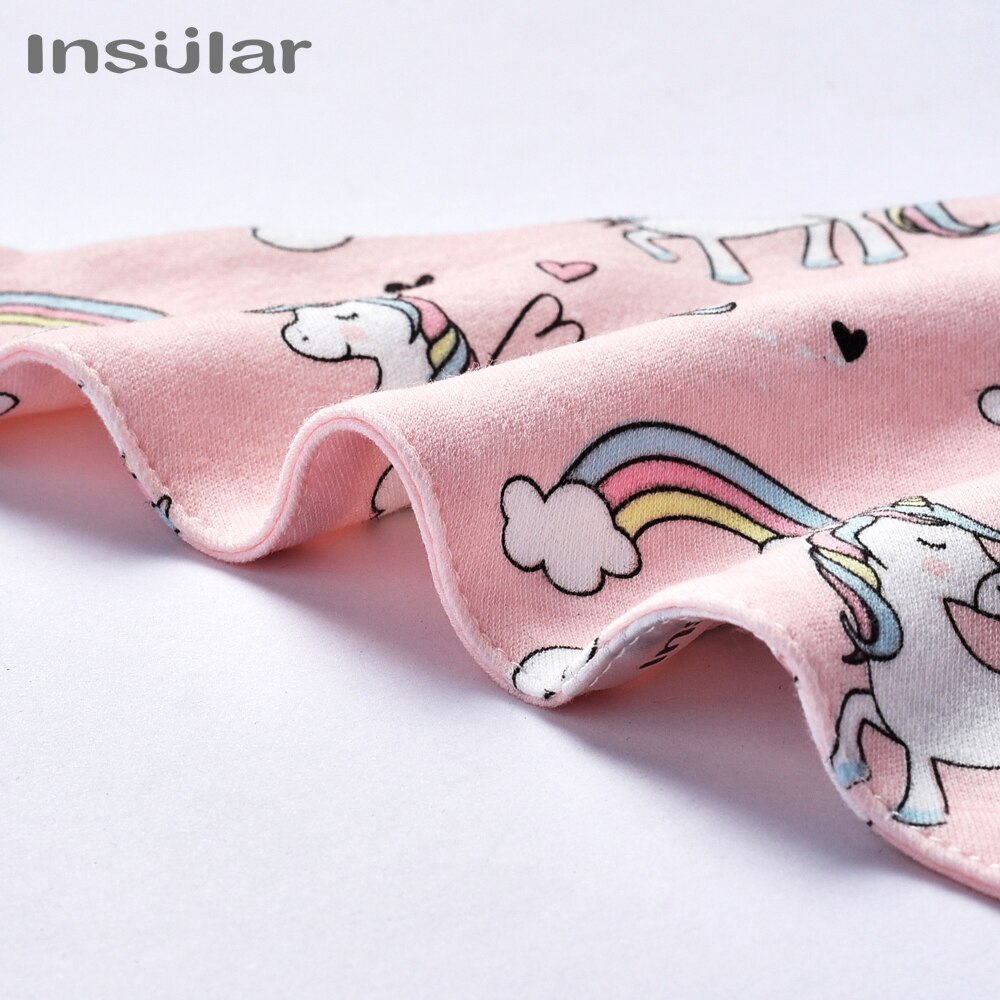 3 Stks/set Insular Katoenen Baby Slabbetjes Voeden Kiel Infant Burp Doeken Cartoon Speeksel Handdoek Baby Eten Accessoire Zachte Baby Stuff