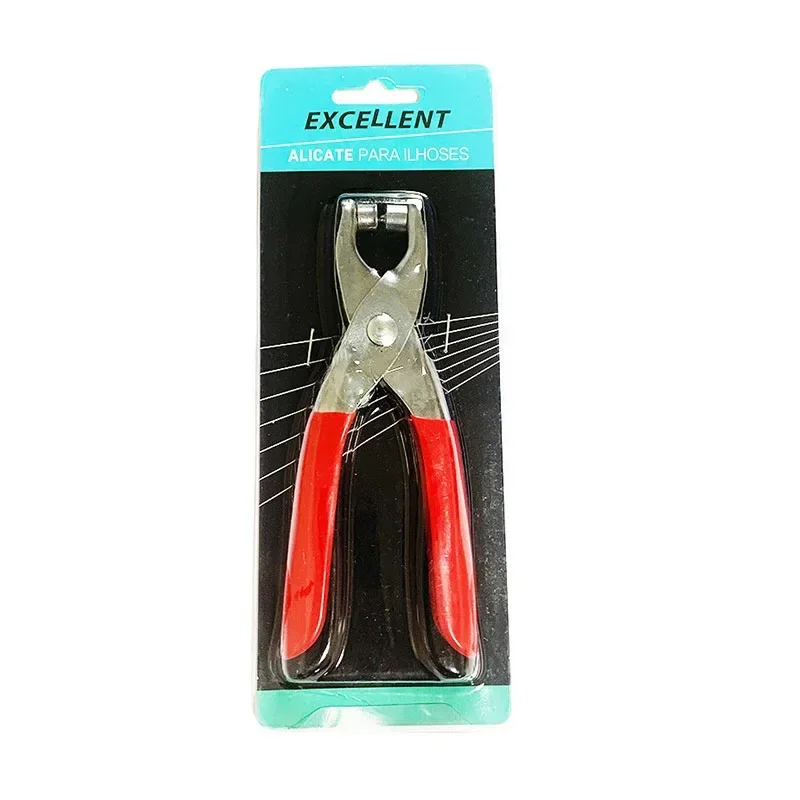 1 Set 1/4 Inch Grommet Eyelet Plier Set, Eyelet Hole Punch Pliers Kit With 100 Metal Eyelets, Grommet Tool Kit For Leather Cloth: Multicolor