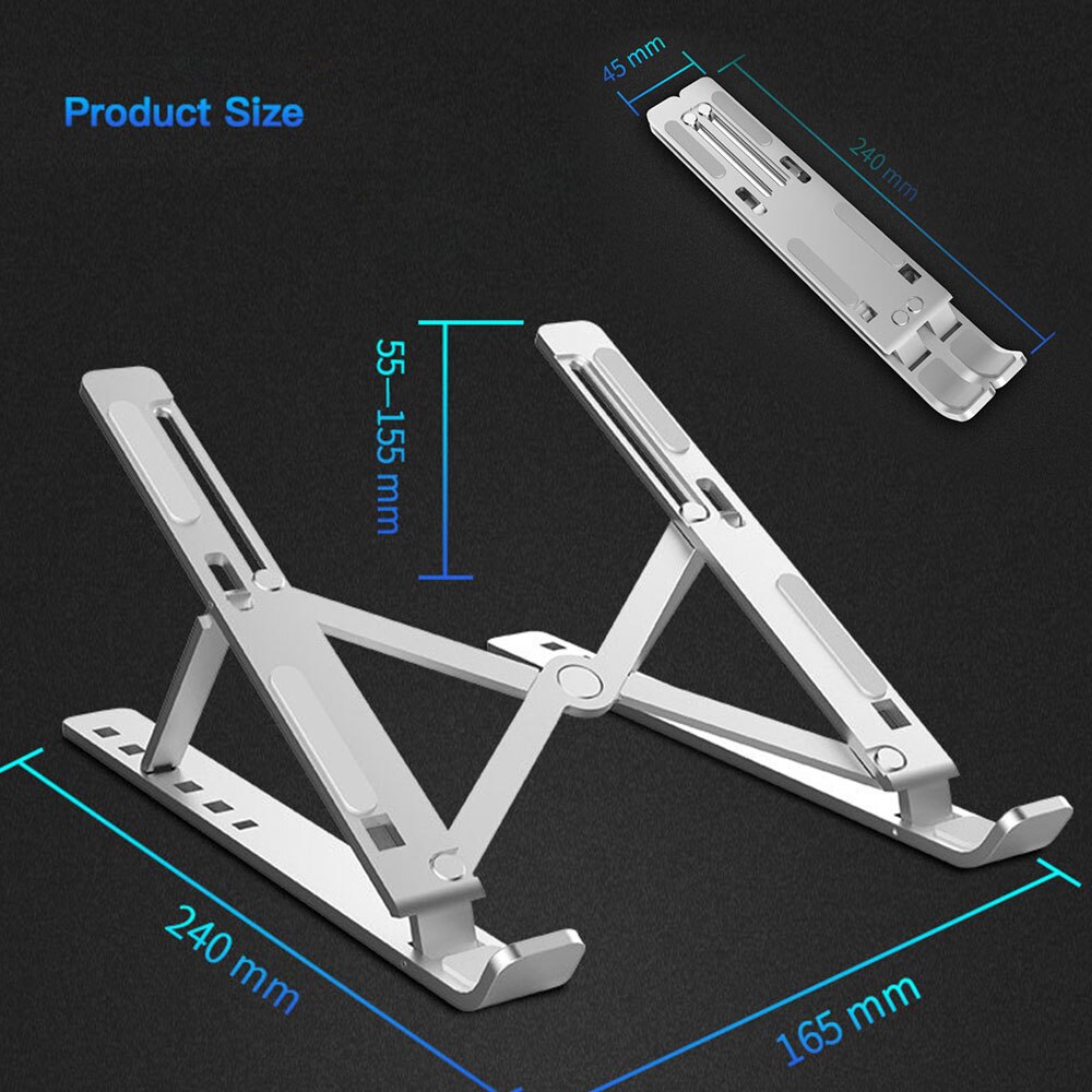 Foldable Laptop Stand Holder, Adjustable Ergonomic Heights Ventilated Desktop Laptop Riser,Notebook Tray Mount for iM'ac/Laptop