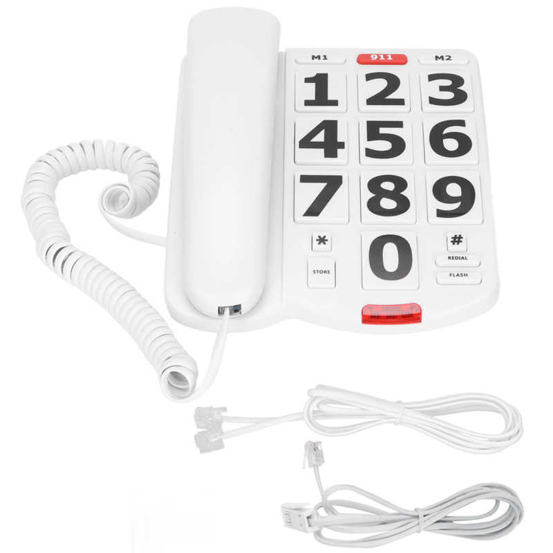 Grote Knop Telefoon Thuis Vaste Telefoon Desktop Vaste Vaste Telefoon Met One-Touch Speed Dial Luid Ringtones Voor Oude mensen