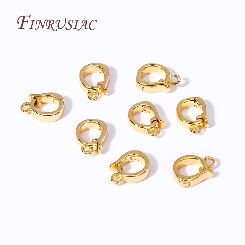 Potenciador de collar con bisagras, dijes chapados en oro de 18 quilates, colgantes, cierres, conector para suministros de fabricación de joyas, accesorios para pulseras