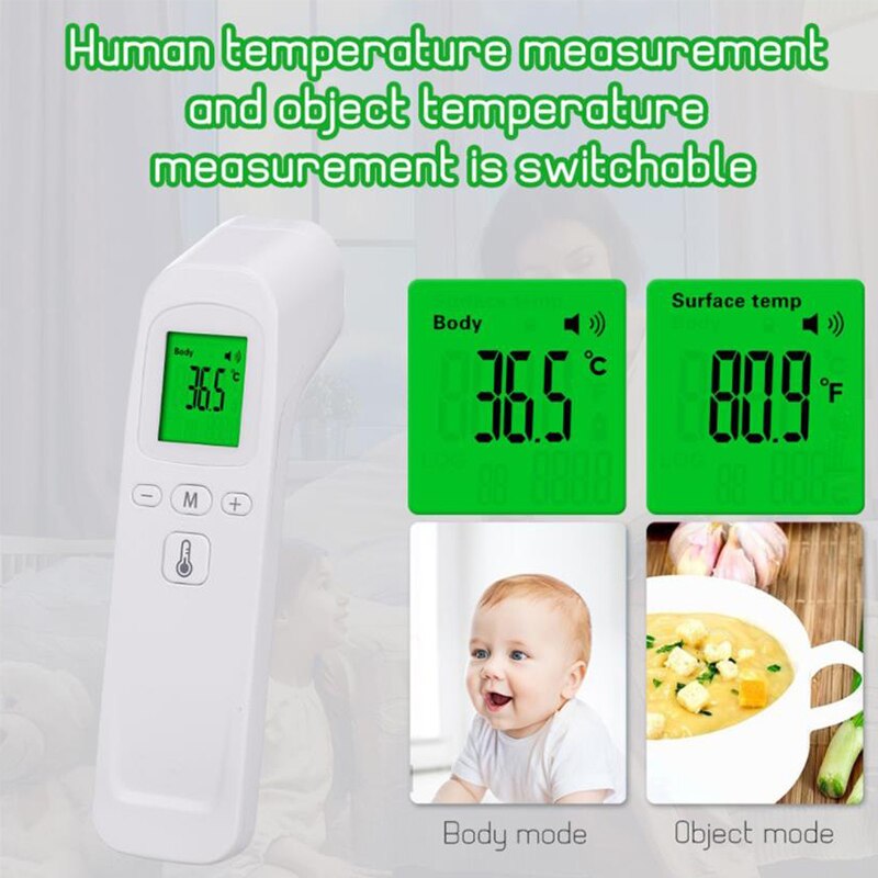 Baby Thermometer Set Accurate Infrared Digital Liquid Crystal Measurement Forehead Ear Non-Contact Thermometer Health Care