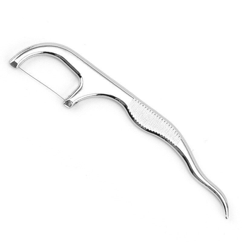 Portable Stainless Steel Toothpick Bag Set Reusable Metal Toothpicks With Holders For Outdoor Picnics And Camping Floss Dental: 1pc