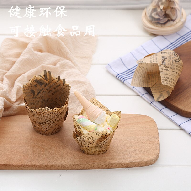 50Pcs Muffin Cupcake Paper Cups Disposable Paper for Cake Container Cake Mold Cake Decorating Tool Cupcake Liners Holder Kitchen