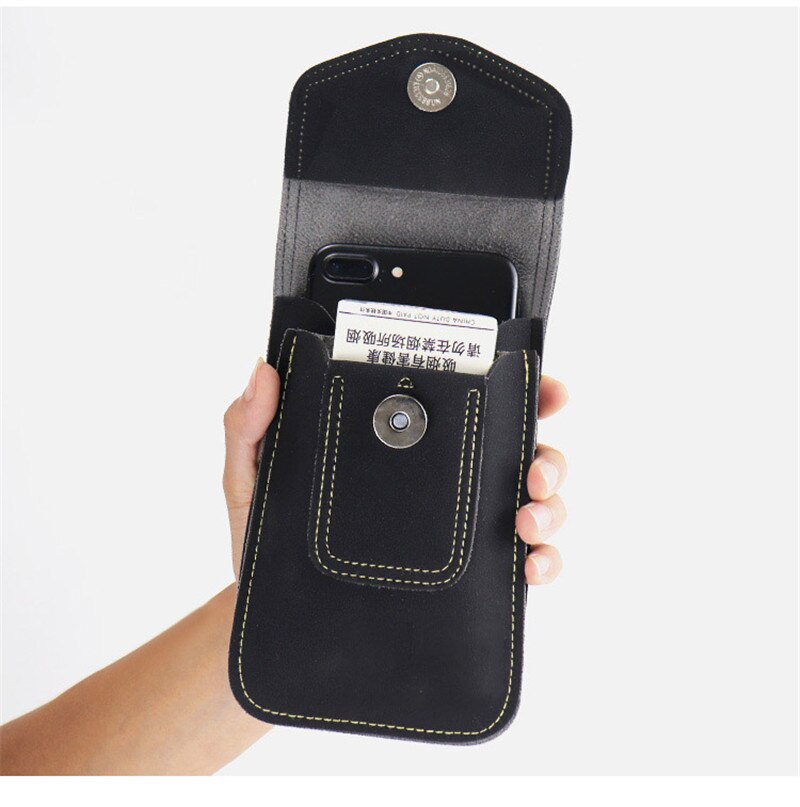 Business Mobile Phone Pouch Bag for iPhone X XR XS 7 8 6 6s Plus Casual Wrist Bag for iPhone 11 Pro Max Case Small Bags for Man