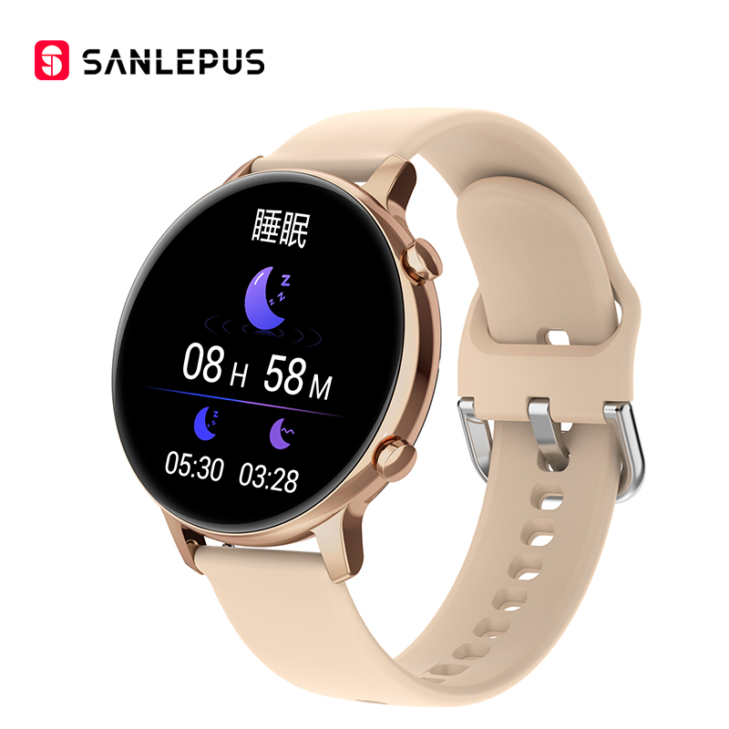 SANLEPUS 2022 Neue Clever Uhr Mit Machen Anrufe MP3 Musik Wasserdicht Männer Frauen Uhren Smartwatch Für Samsung Android Apfel: Gold