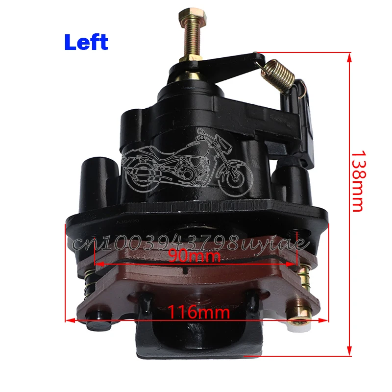 90mm Left Rear Brake Calipers Fit for 300cc 400cc Go Kart XT1100/650 BUGGY/DAZON/KINROAD Buggy Go Kart UTV ATV Quad Bike Parts: WHITE