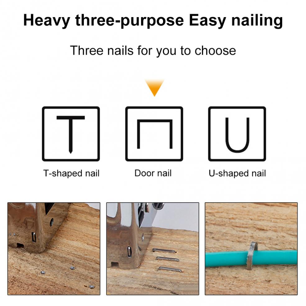 1000pcs Stainless Steel Electric Pneumatic Nail Gun Straight Nail U Nail fit for Electric Straight Nail Gun