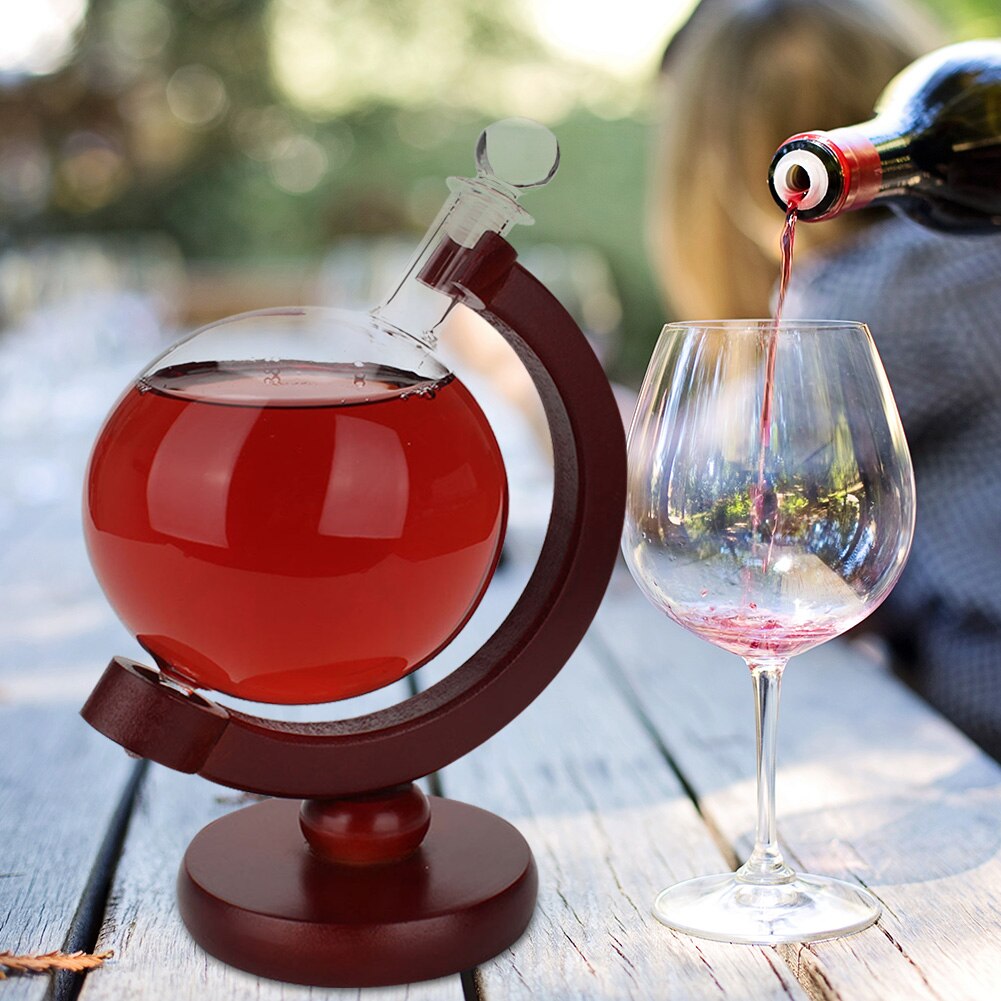 500ml Wine Decanter Glass Alcohol Crystal Globe Liquor Carafe Dispenser Bar Party Decoration Glassware for Whisky Vodka Decanter