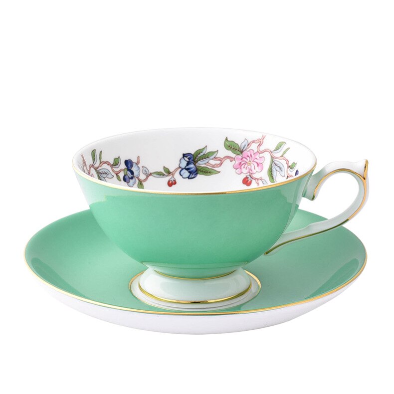 Bone China Coffee Cup European Tea Cup Set And Saucer Home Party Afternoon Tea Teacup Porcelain: B