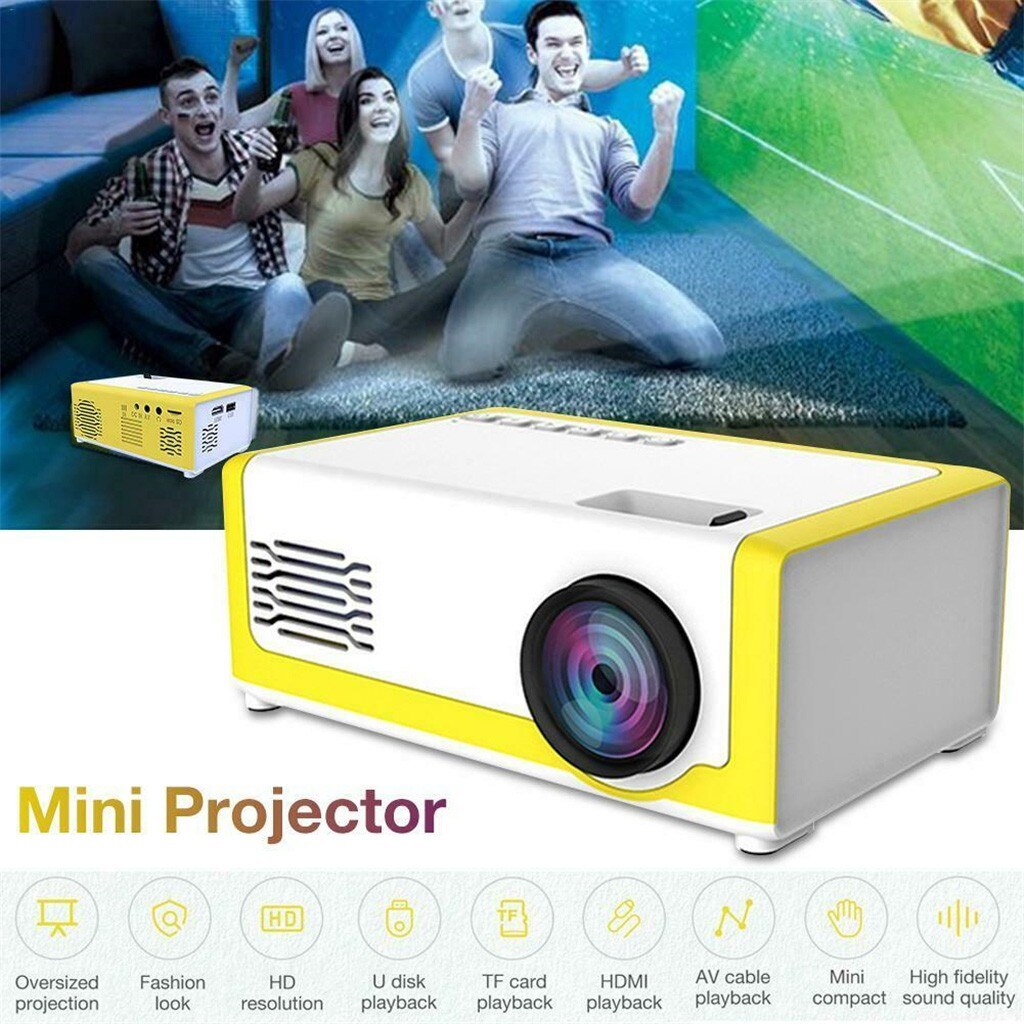 Mini Handheld LED Projector Home Theater&Gaming For iPhone Android Smartphone Outdoor Portable Mini Projector AU/EU/UK Plug