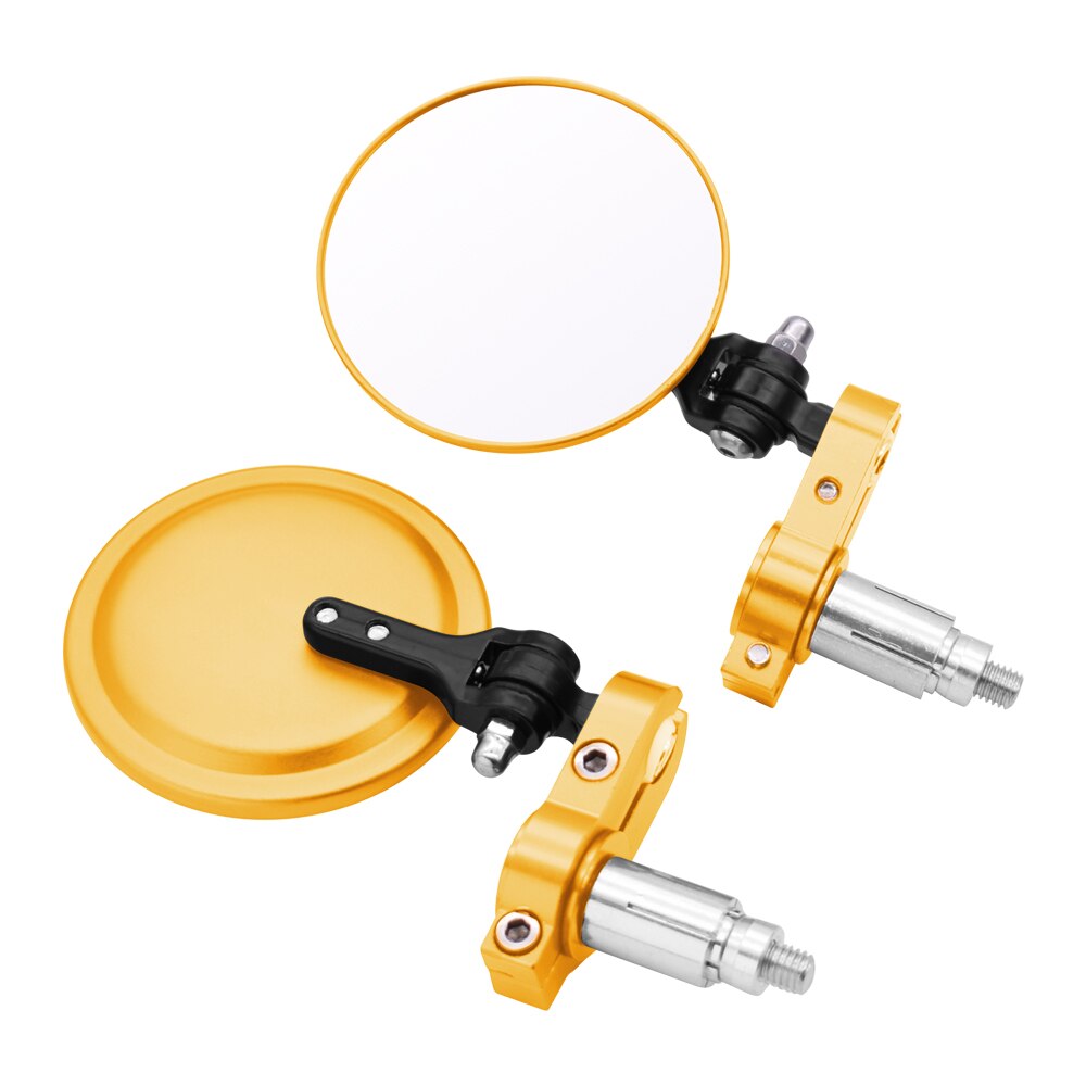 Motorcycle Mirror 22/24mm Handle Bar End Rearview Side Mirrors five colors For Kawasaki NINJA 250 300R 300 250R 400R VERSYS 300X: gold