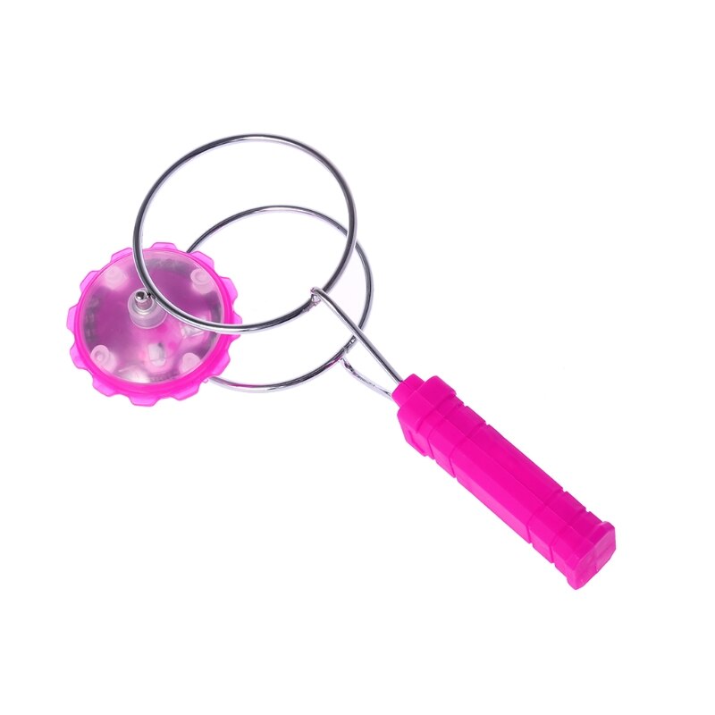 Magnetisk gyrohjul magisk spinding førte farverige lys gyro yoyo legetøj børn: Violet